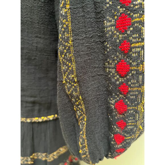 Anthropologie Mes Demoiselles Montserrat Dress Embroidered Puff Sleeves Midi NWT - Picture 13 of 15